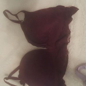 PINK VICTORIA'S Secret burgandy bra